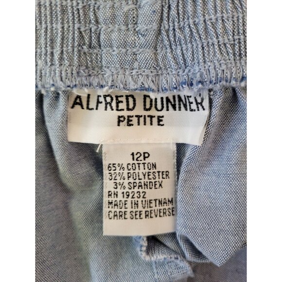 Alfred Dunner Pants Petite 12P Light Blue Elastic Waist Pull On - Picture 5 of 10